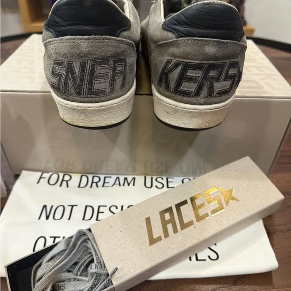 Golden Goose Gray Sneakers with Neon Yellow Star - Picture 6 of 8